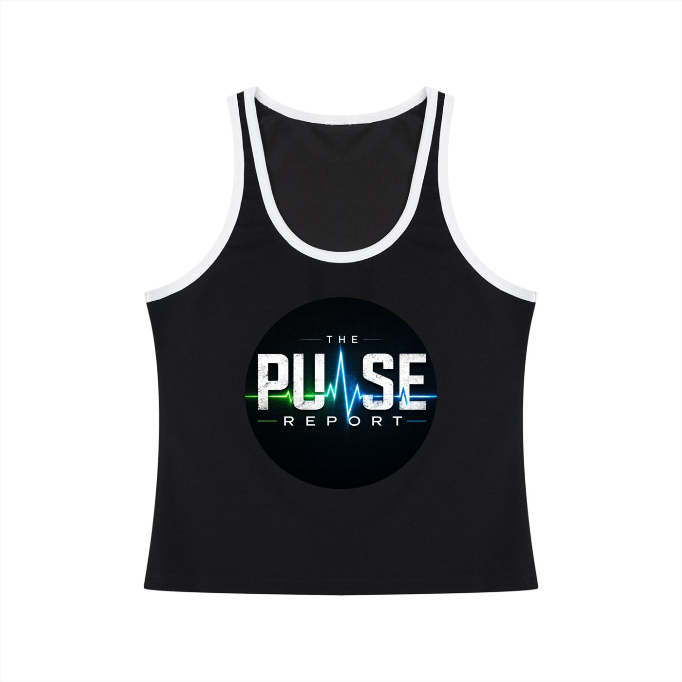 Women's Color Block Cropped Tank Top- (Pulse Beat)