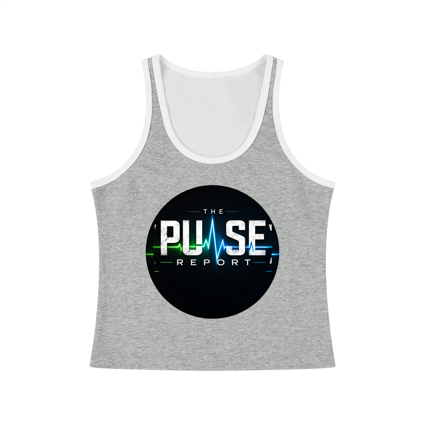 Women's Color Block Cropped Tank Top- (Pulse Beat)
